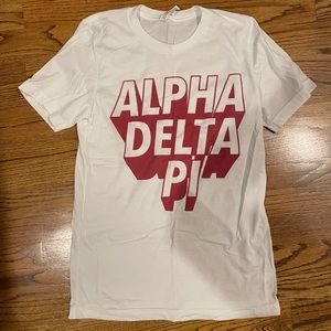 White Alpha Delta Pi Tee